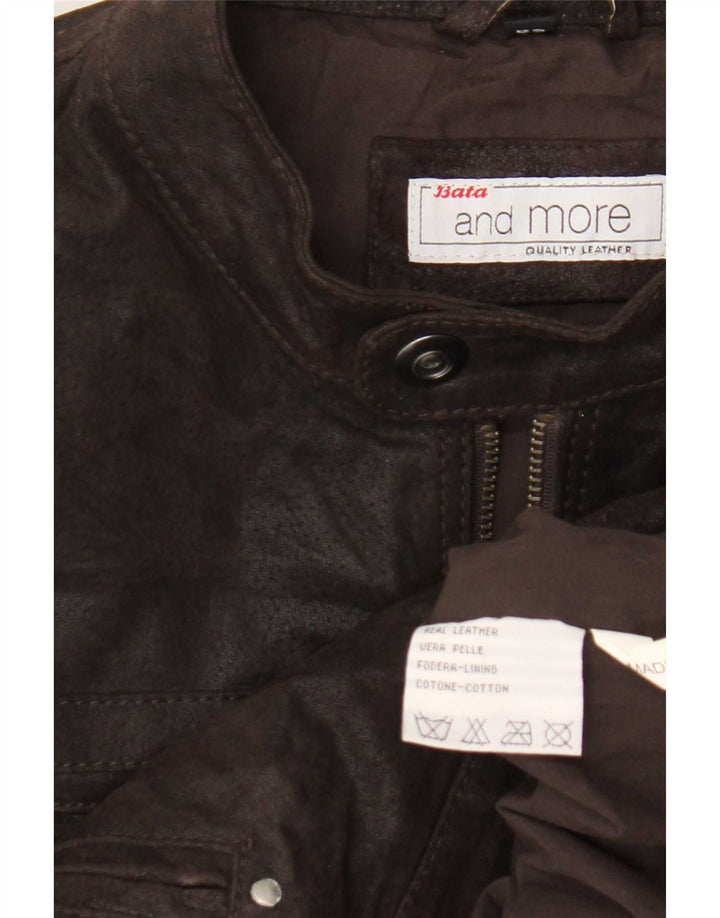 Мужская кожаная косуха Bata and More IT 52 XL Коричневая