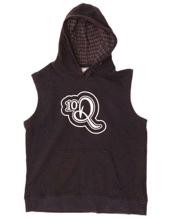 Джемпер без рукавов с рисунком NIKE для мальчиков, 10–11 лет, средний черный, хлопковый