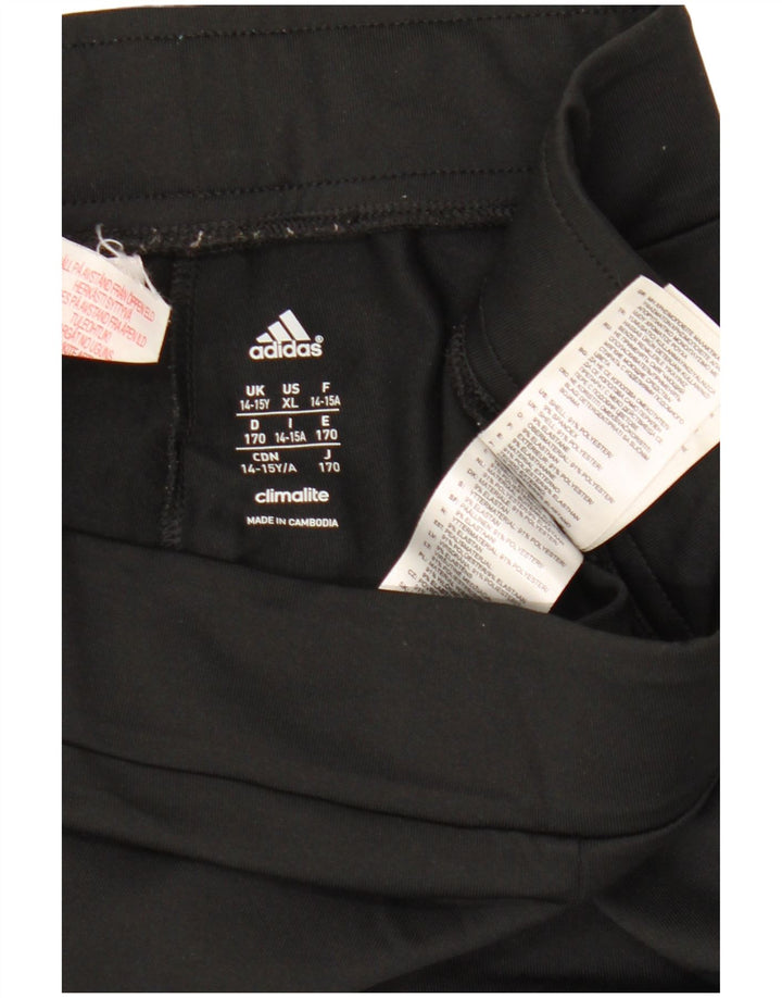 Леггинсы Adidas для девочек Climalite 14-15 лет, черный полиэстер
