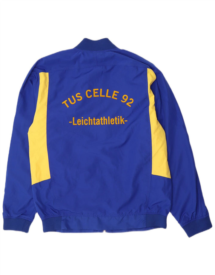 Мужской спортивный костюм Asics с рисунком, большой синий полиэстер с цветными блоками