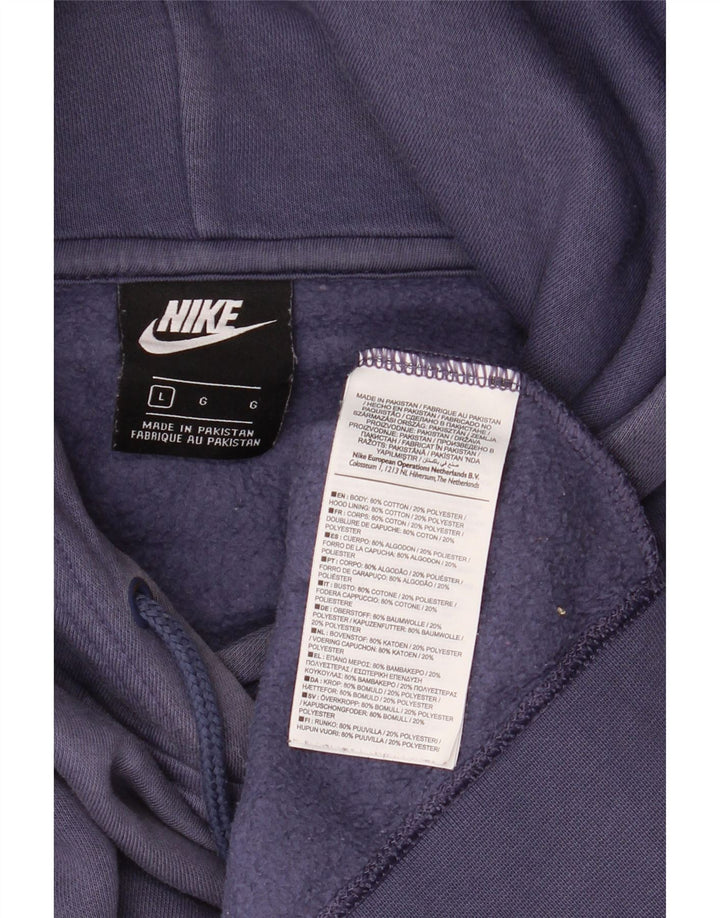 Мужской джемпер с капюшоном Nike, большой размер, темно-синий, хлопок