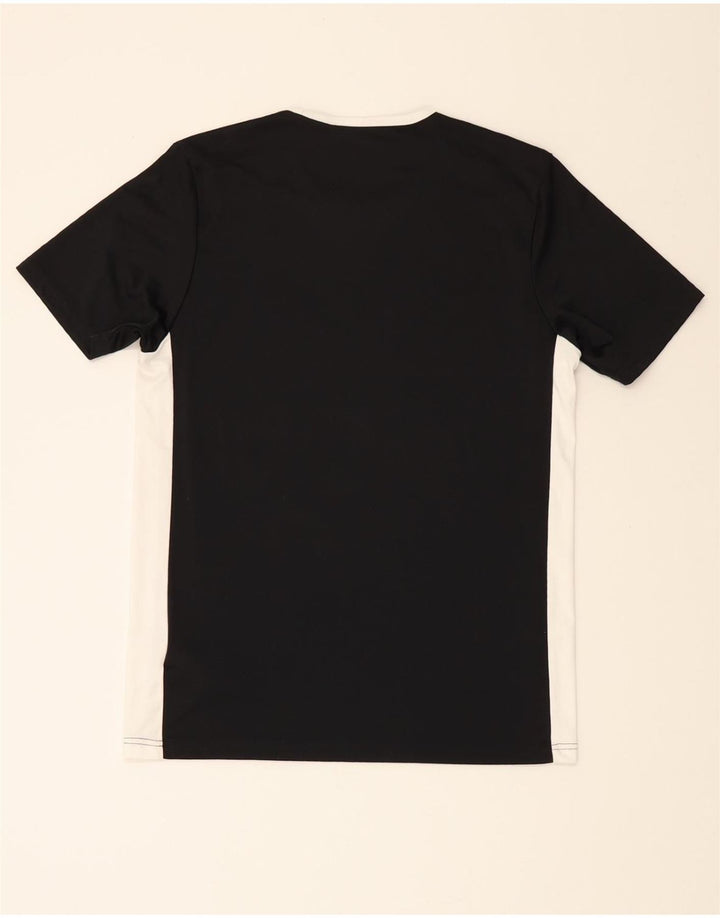 ADIDAS Mens Aeroready T-Shirt Top Medium Black Colourblock Polyester Vintage Adidas and Second-Hand Adidas from Messina Hembry 