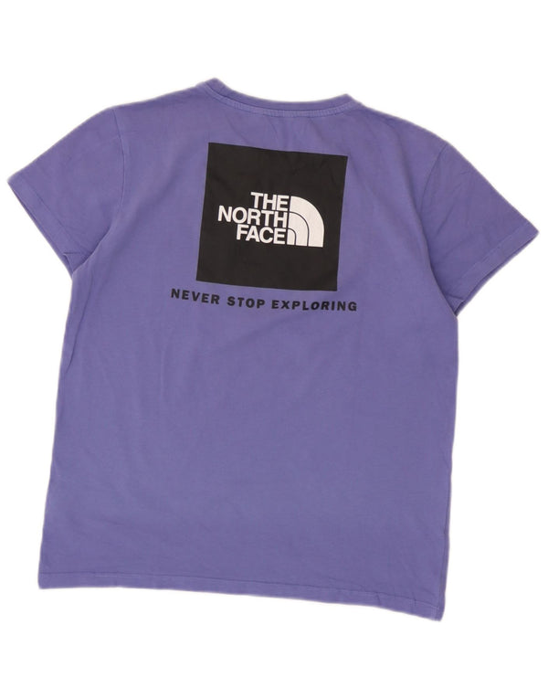 The North Face Boys Graphic T-Shirt Top 14-15 Years XL Purple Cotton