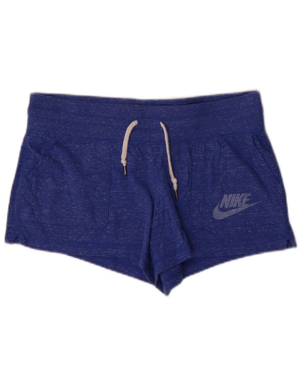 Женские спортивные шорты Nike UK 12, средний синий, полиэстер с крапинками