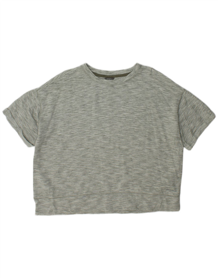 Женская футболка оверсайз Eddie Bauer Top UK 18 XL, зеленый полиэстер с крапинками