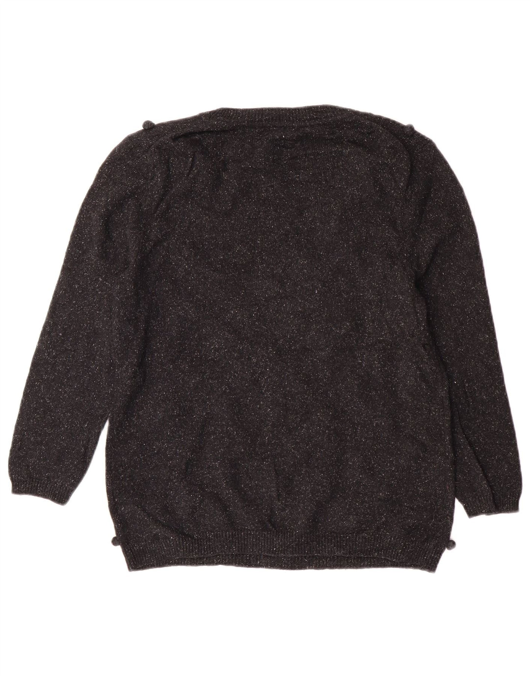 Женский джемпер с вырезом «лодочка» Hobbs UK 14, классический черный шерстяной свитер среднего размера