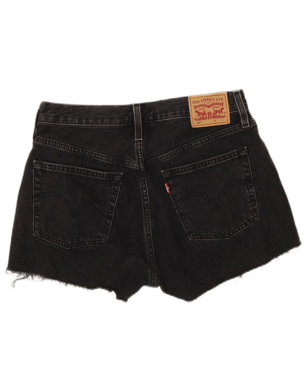Женские джинсовые шорты Levi's 501 с высокой талией W28, средние серые