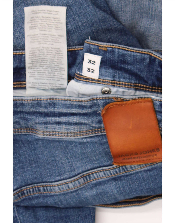 Мужские зауженные джинсы Jack & Jones GLENN W32 L32, синий хлопок