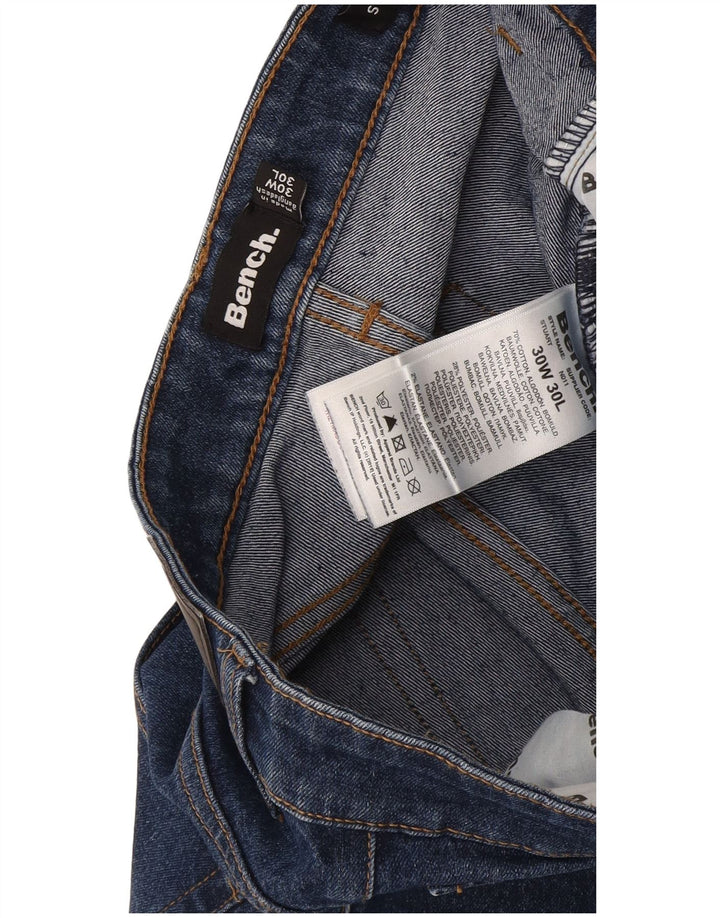 Мужские прямые джинсы Bench W30 L30, темно-синие, хлопок