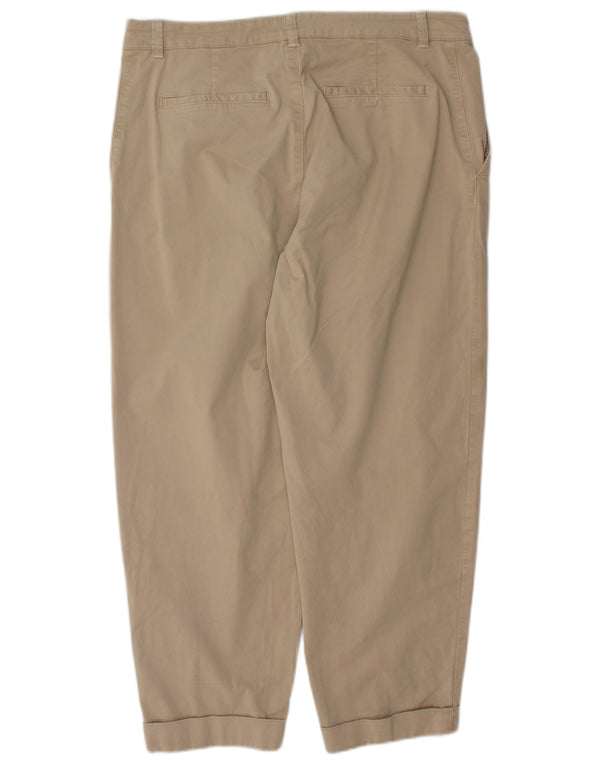 Женские зауженные укороченные брюки Zara EU 40 Medium W30 L25 Бежевые