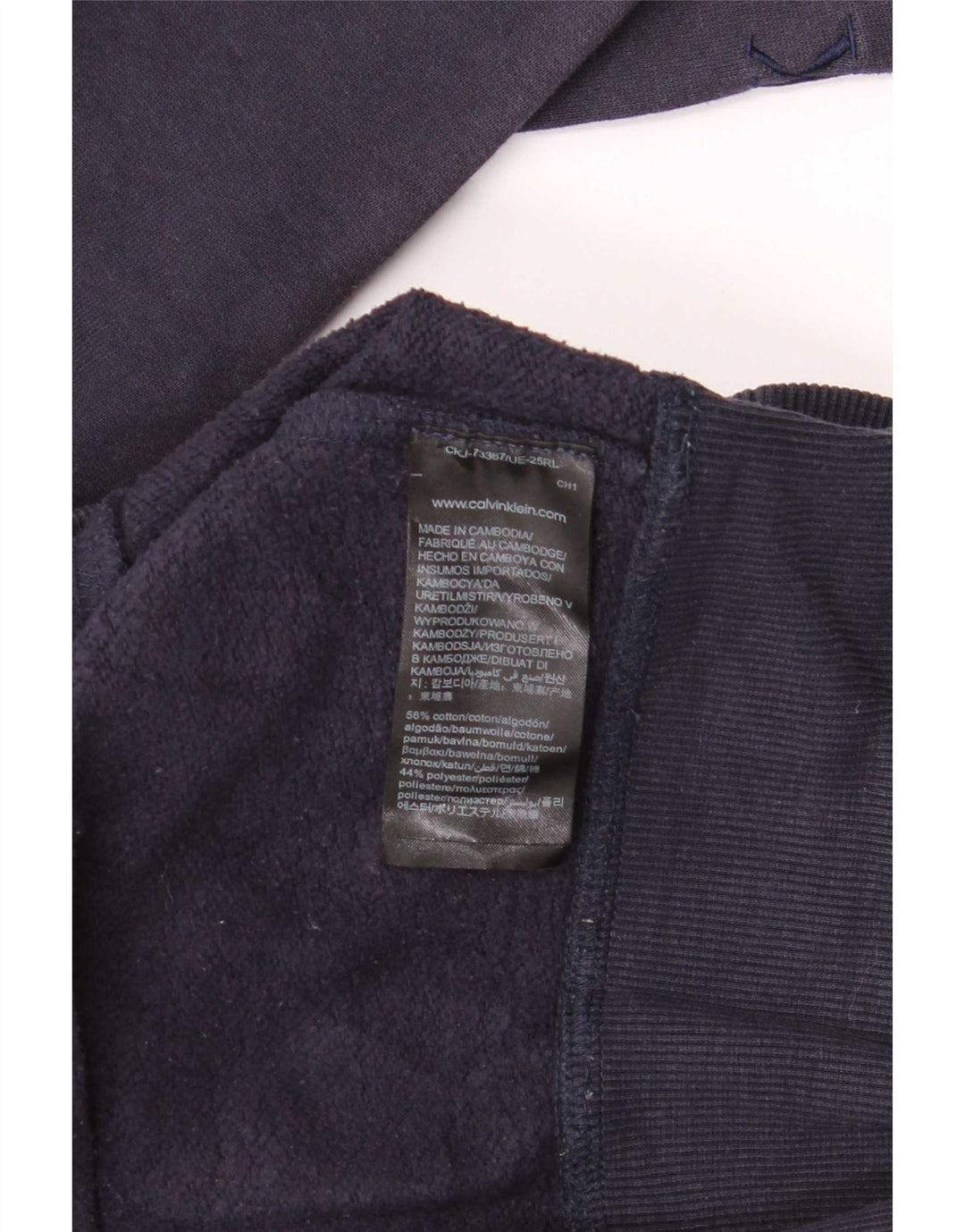 Мужской свитшот Calvin Klein Jeans, средний темно-синий хлопковый джемпер
