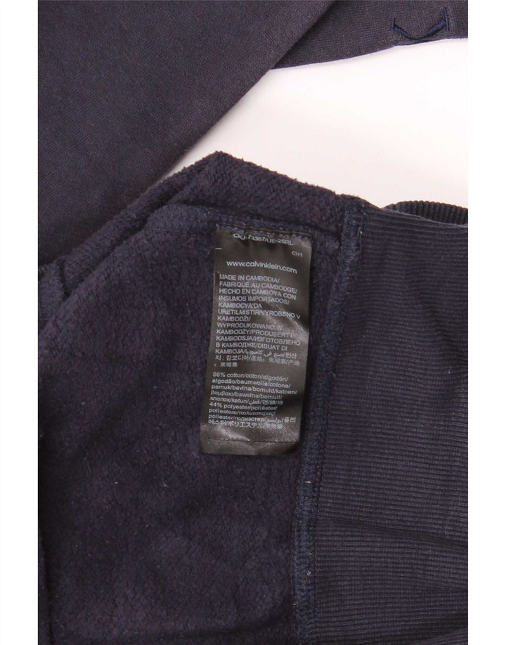Мужской свитшот Calvin Klein Jeans, средний темно-синий хлопковый джемпер