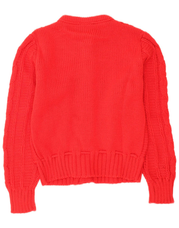 Женский кардиган Strickmoden UK 10, маленький красный акрил с цветочным принтом