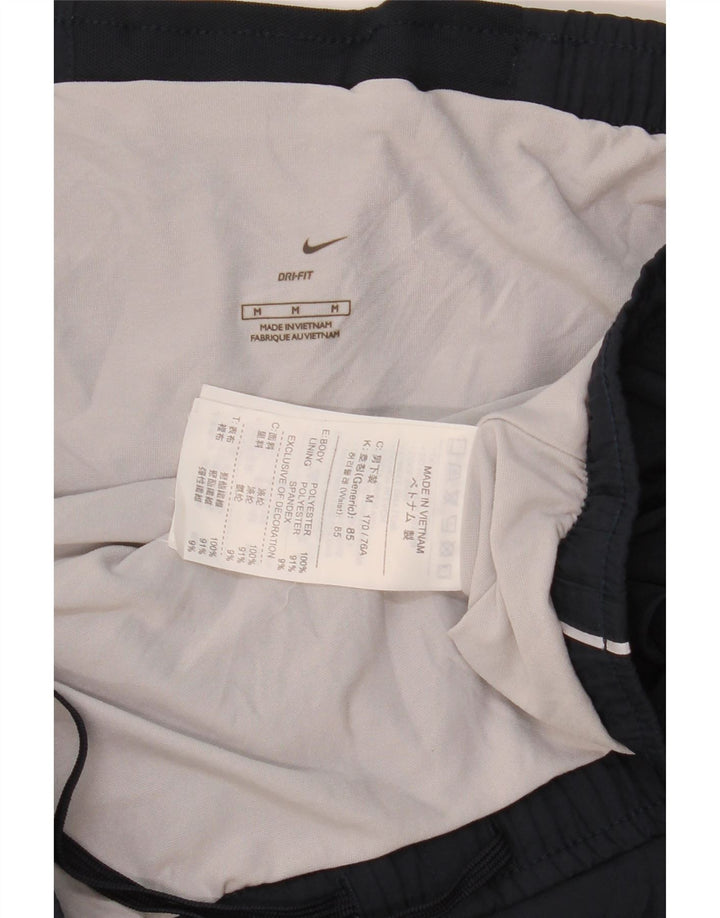 Мужские спортивные шорты Nike Dri Fit среднего размера, темно-синие, полиэстер с цветными блоками