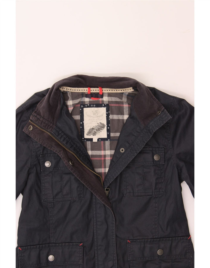 WHITE STUFF Womens Utility Jacket US 8 Medium Navy Blue Cotton Vintage White Stuff and Second-Hand White Stuff from Messina Hembry 