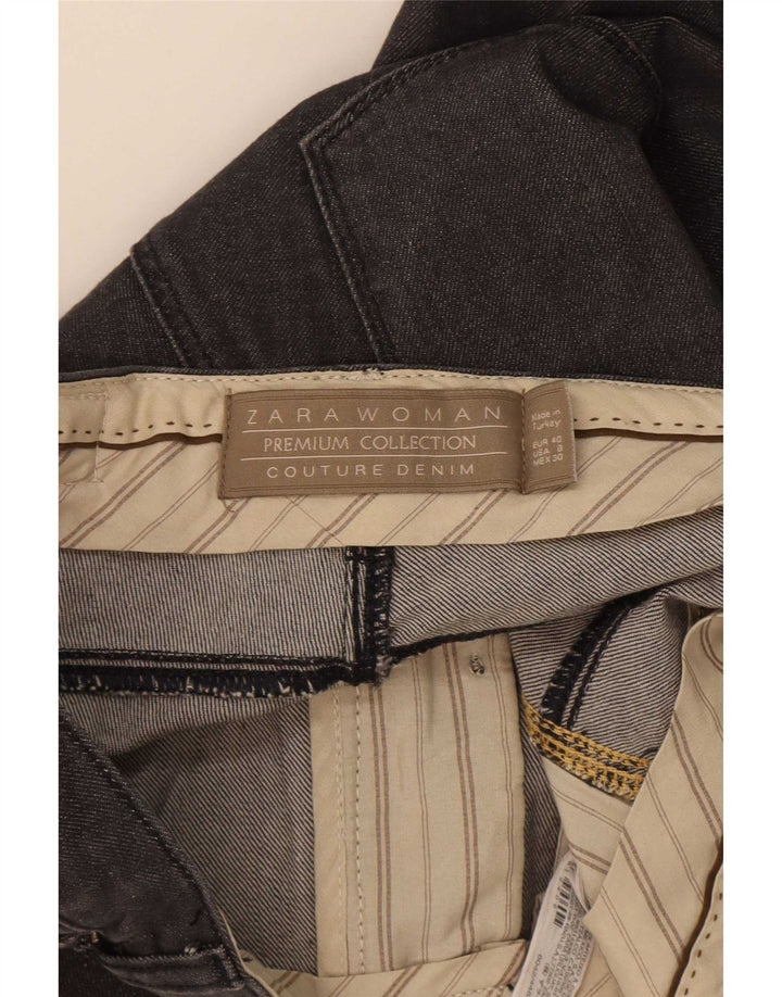 Женские прямые джинсы Zara EU 40 Medium W30 L30, черный хлопок
