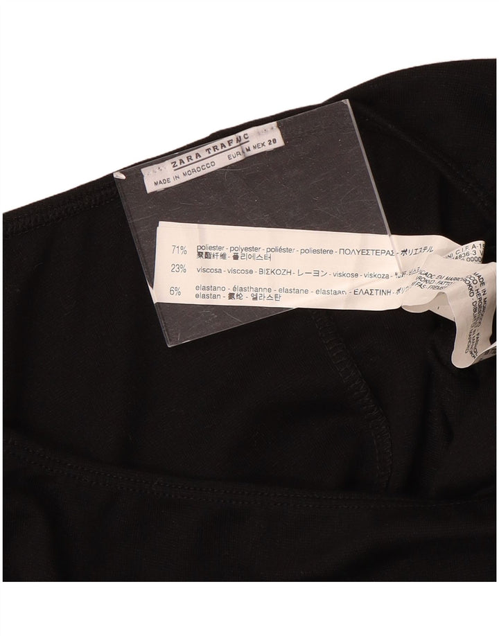 Женское боди с рукавом 3/4 Zara UK 12, средний черный полиэстер