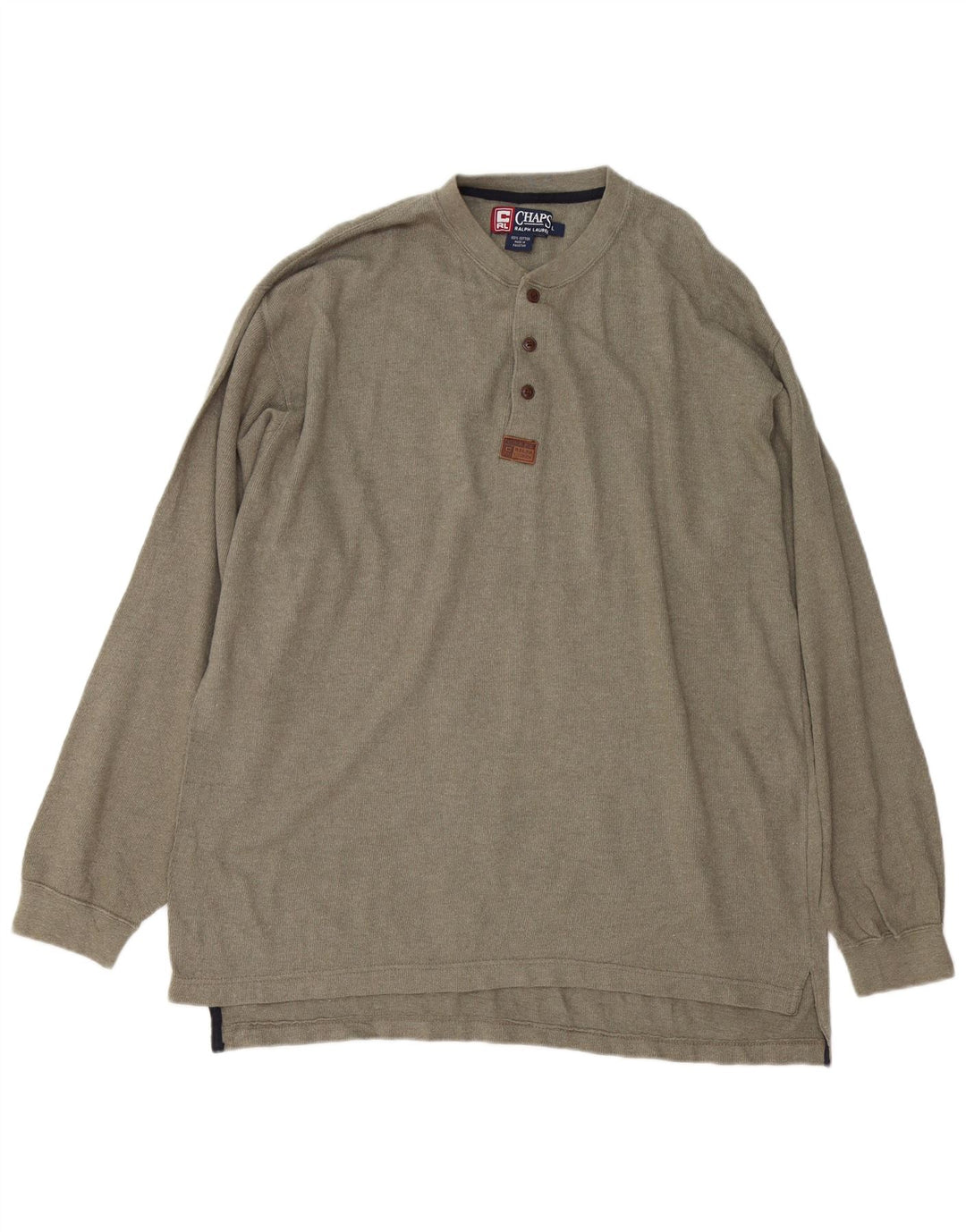 Мужской топ Chaps Ralph Lauren из хлопка с длинными рукавами и большим размером, цвет хаки