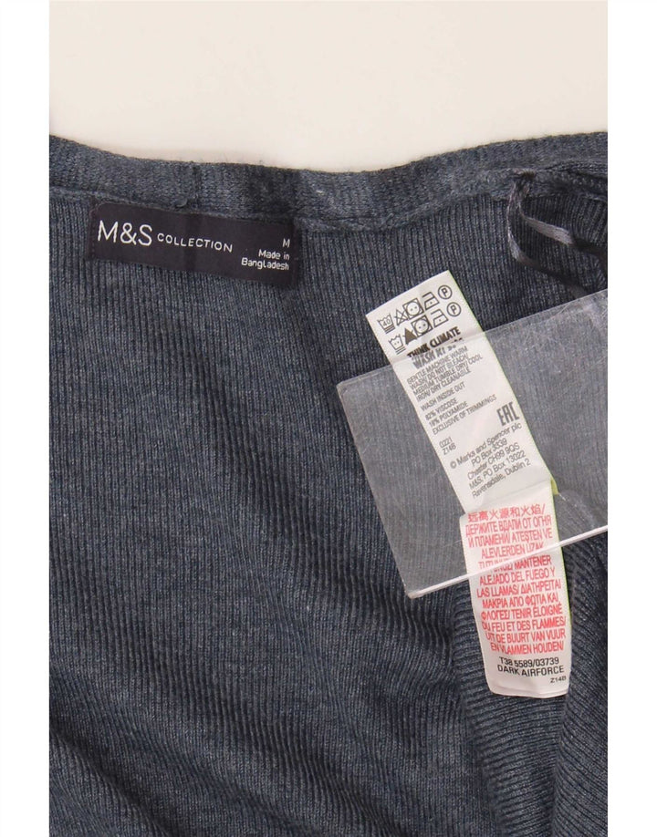 Женский удлиненный кардиган Marks & Spencer UK 14, средний темно-синий