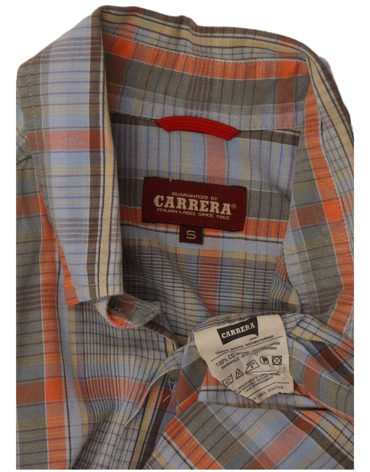 CARRERA Мужская рубашка, маленькая синяя клетка, хлопок