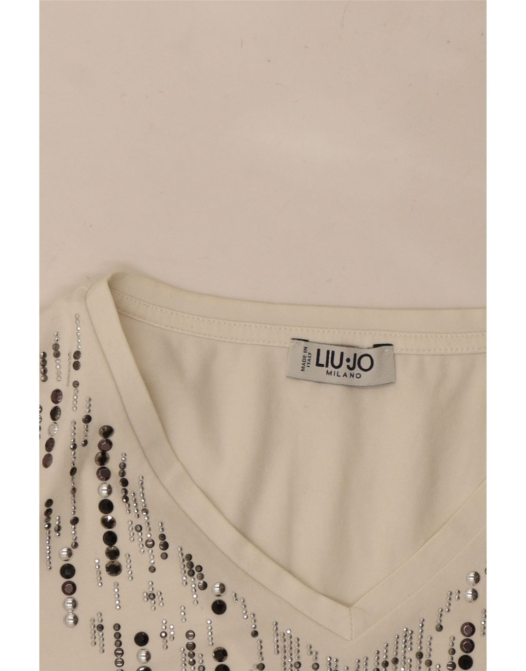 Женская футболка LIU JO Milano Top UK 12 Medium White