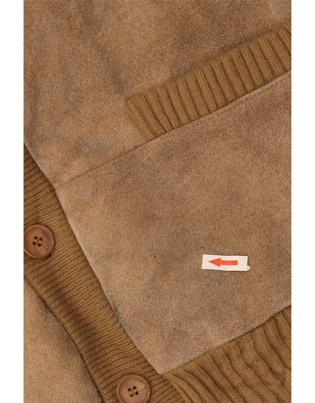 Винтажный мужской кардиган-свитер 2XL бежевый