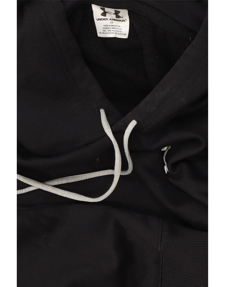 UNDER ARMOUR Mens Hoodie Jumper Large Black Vintage Under Armour and Second-Hand Under Armour from Messina Hembry 