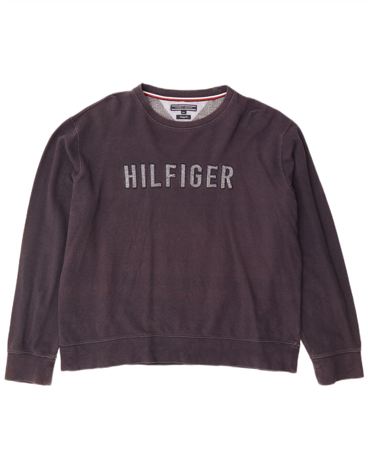 TOMMY HILFIGER Мужской свитшот с рисунком, 2XL, темно-синий, хлопок