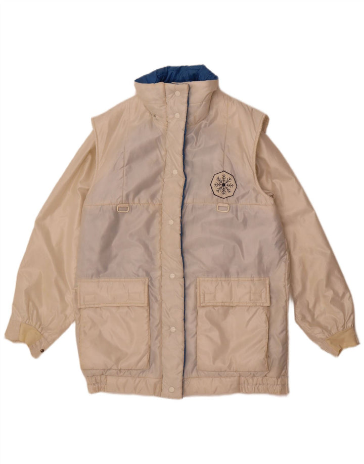 Винтажный женский плащ UK 14, средний белый