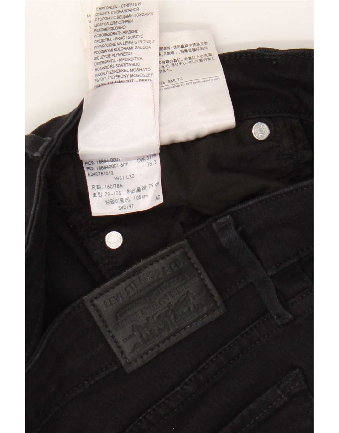 Женские узкие джинсы Levi's 712 W31 L30, черный хлопок