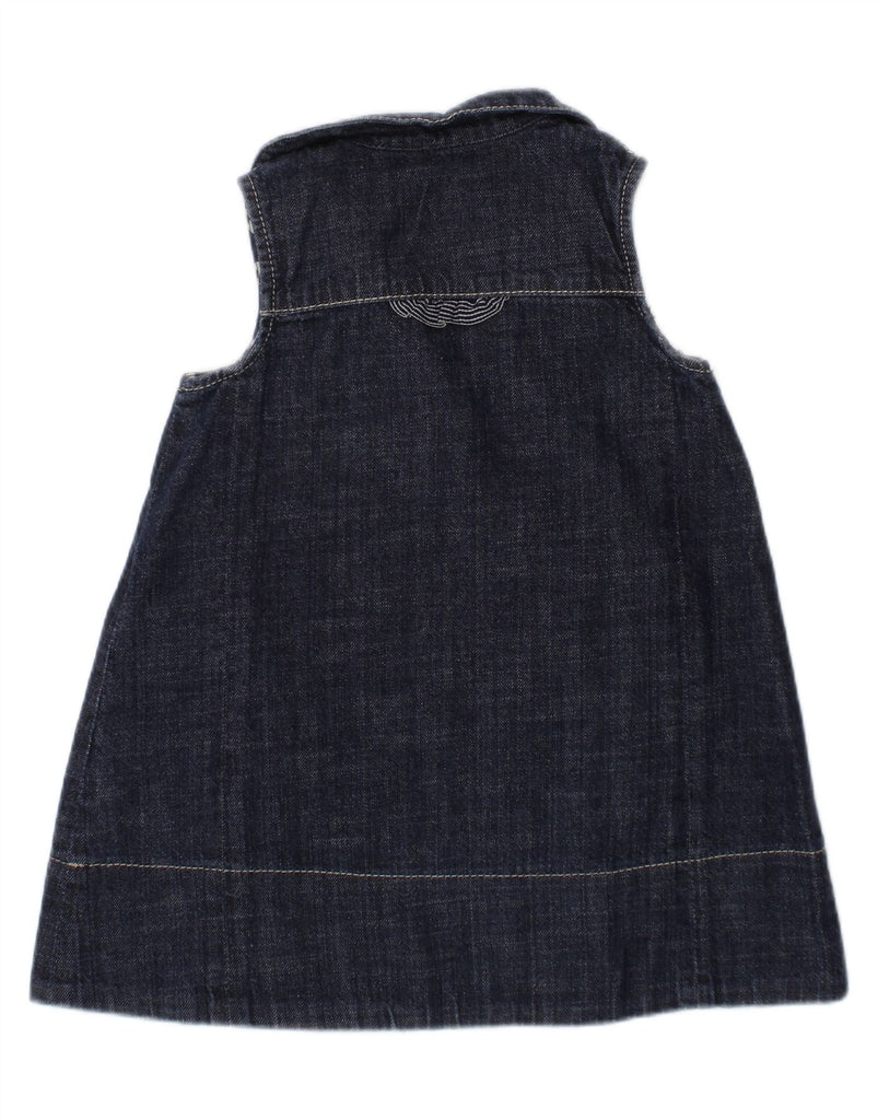 ZARA Baby Girls Sleeveless Denim Dress 18-24 Months Navy Blue Cotton Vintage Zara and Second-Hand Zara from Messina Hembry 