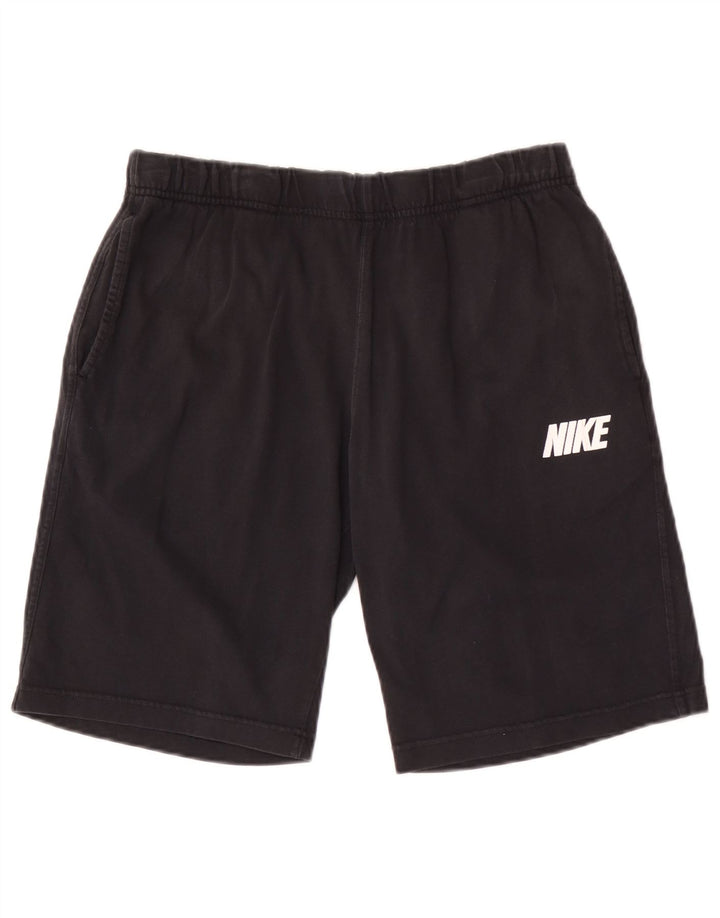 Мужские спортивные шорты Nike с графическим рисунком, средний черный, хлопок
