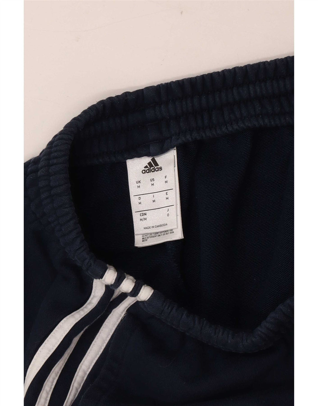 Мужские спортивные шорты Adidas среднего размера, темно-синие, хлопок