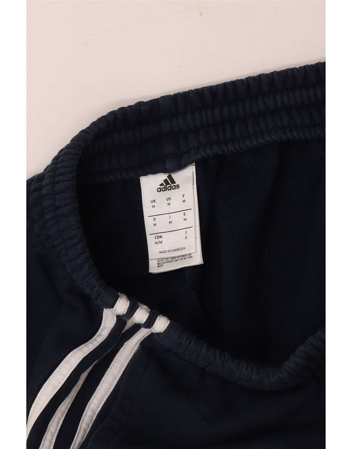 Мужские спортивные шорты Adidas среднего размера, темно-синие, хлопок