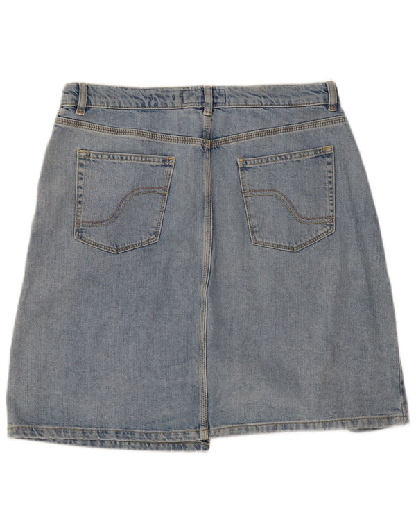 Женская джинсовая юбка Fat Face UK 14, большая, W32, синяя, хлопок