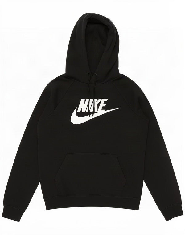 Nike Mens Graphic Hoodie Jumper XS Black Cotton