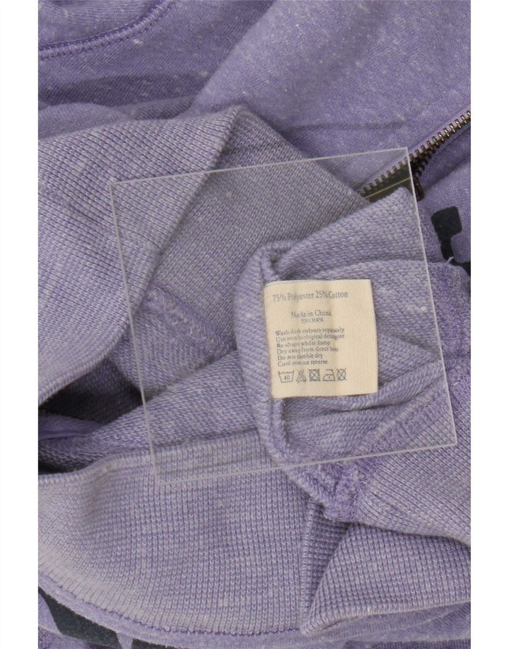 Мужской свитер с капюшоном и молнией с графическим рисунком Jack Wills, средний фиолетовый полиэстер с крапинками
