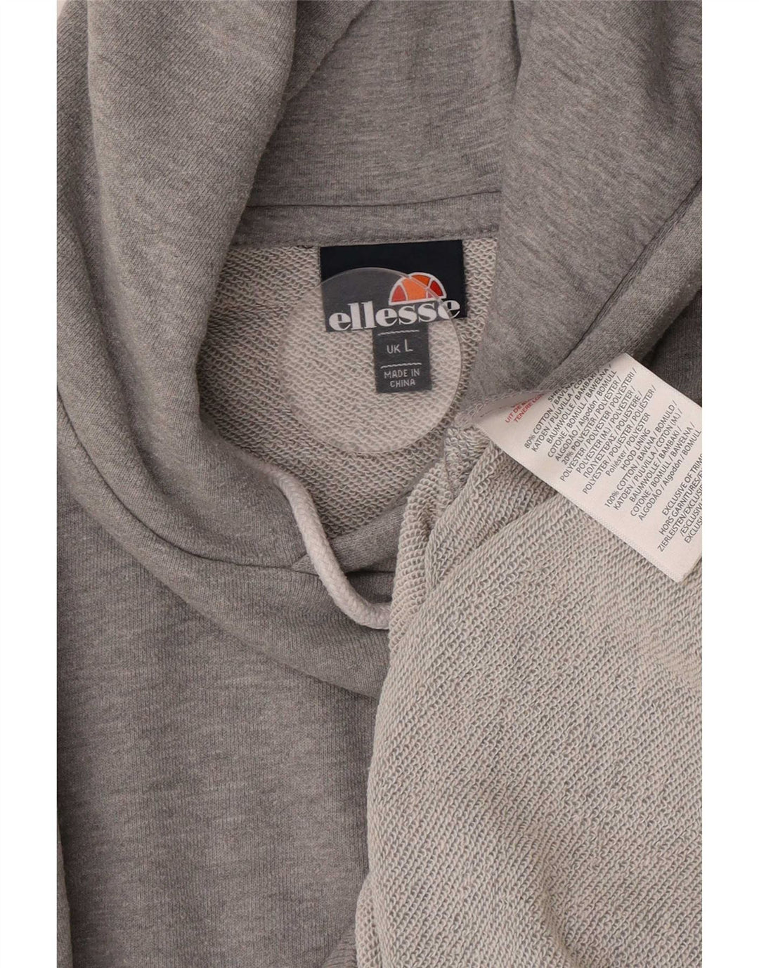 Мужской джемпер с капюшоном Ellesse, большой серый, хлопок
