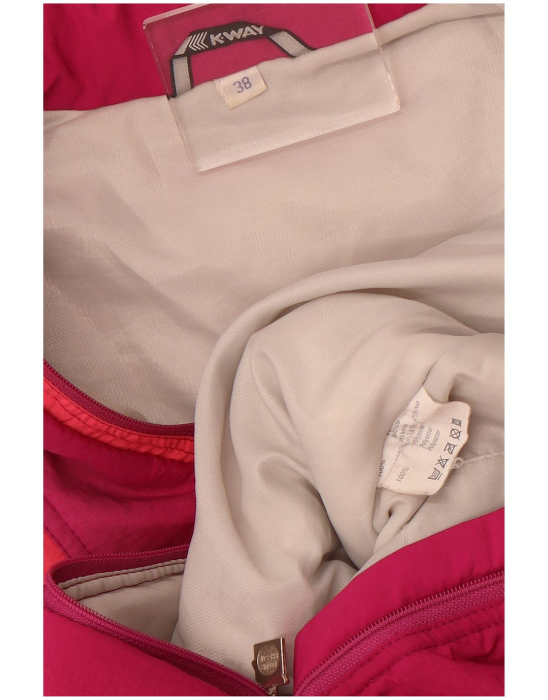 Женский лыжный комбинезон K-Way Oversized с графическим рисунком EU 38, полиамид среднего розового цвета