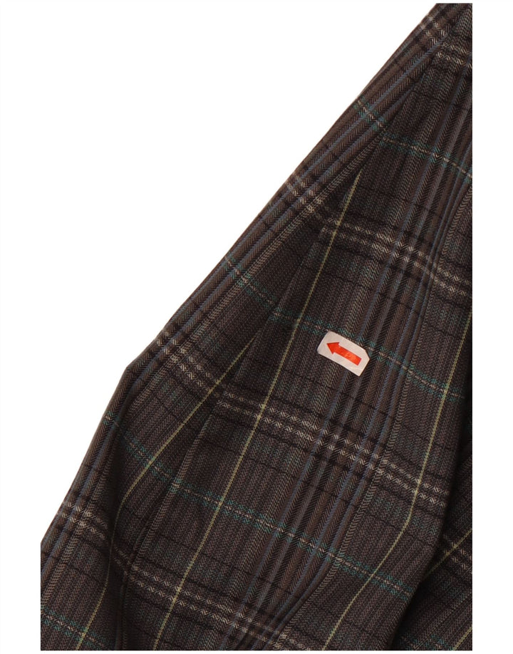 Мужской пиджак Gianluca Lorenzi на 2 пуговицах IT 56 3XL, серая шерсть в клетку