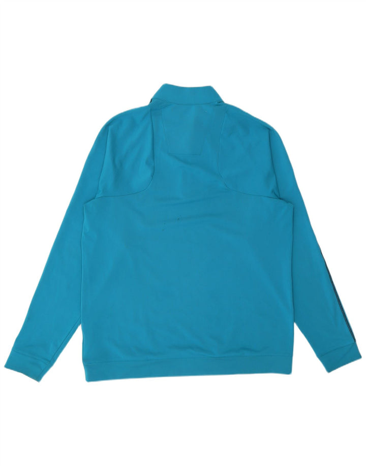 Мужской свитшот с воротником на молнии ADIDAS Climalite, синий полиэстер, XL