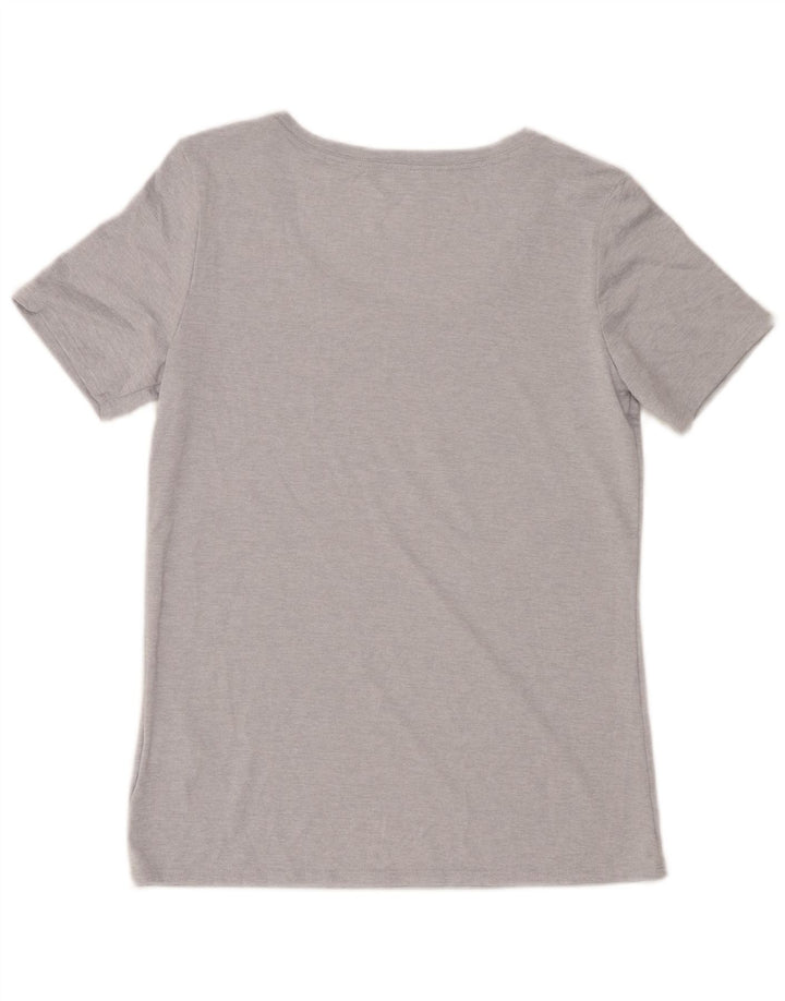 Женская футболка Nike Dri Fit Top UK 10, маленький серый полиэстер с крапинками