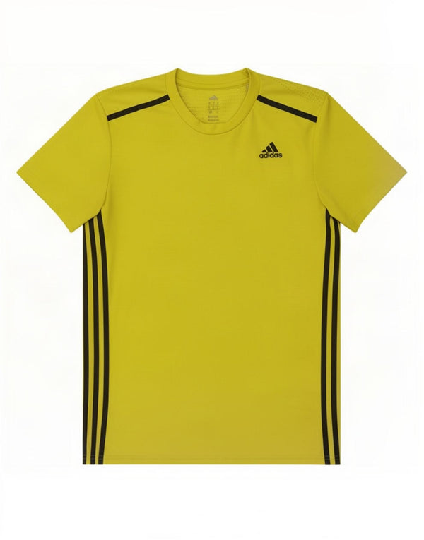Adidas Mens Climacool Футболка Верх Средний Желтый Полиэстер