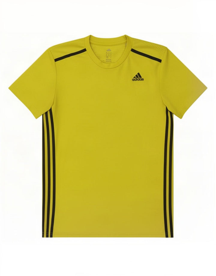 Adidas Mens Climacool Футболка Верх Средний Желтый Полиэстер