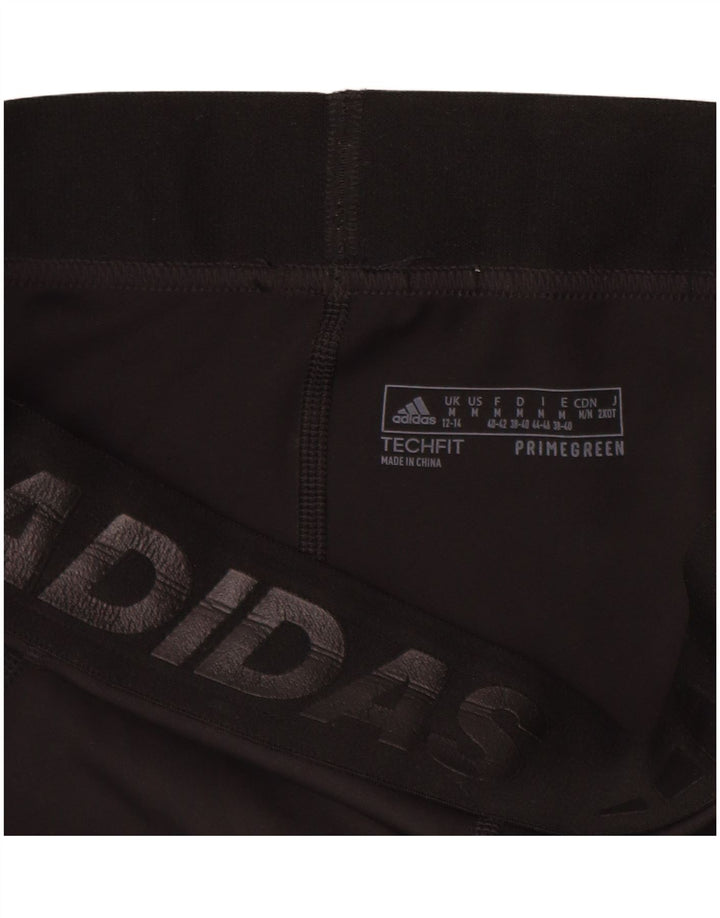 Женские леггинсы Adidas с рисунком UK 12/14, средний черный полиэстер