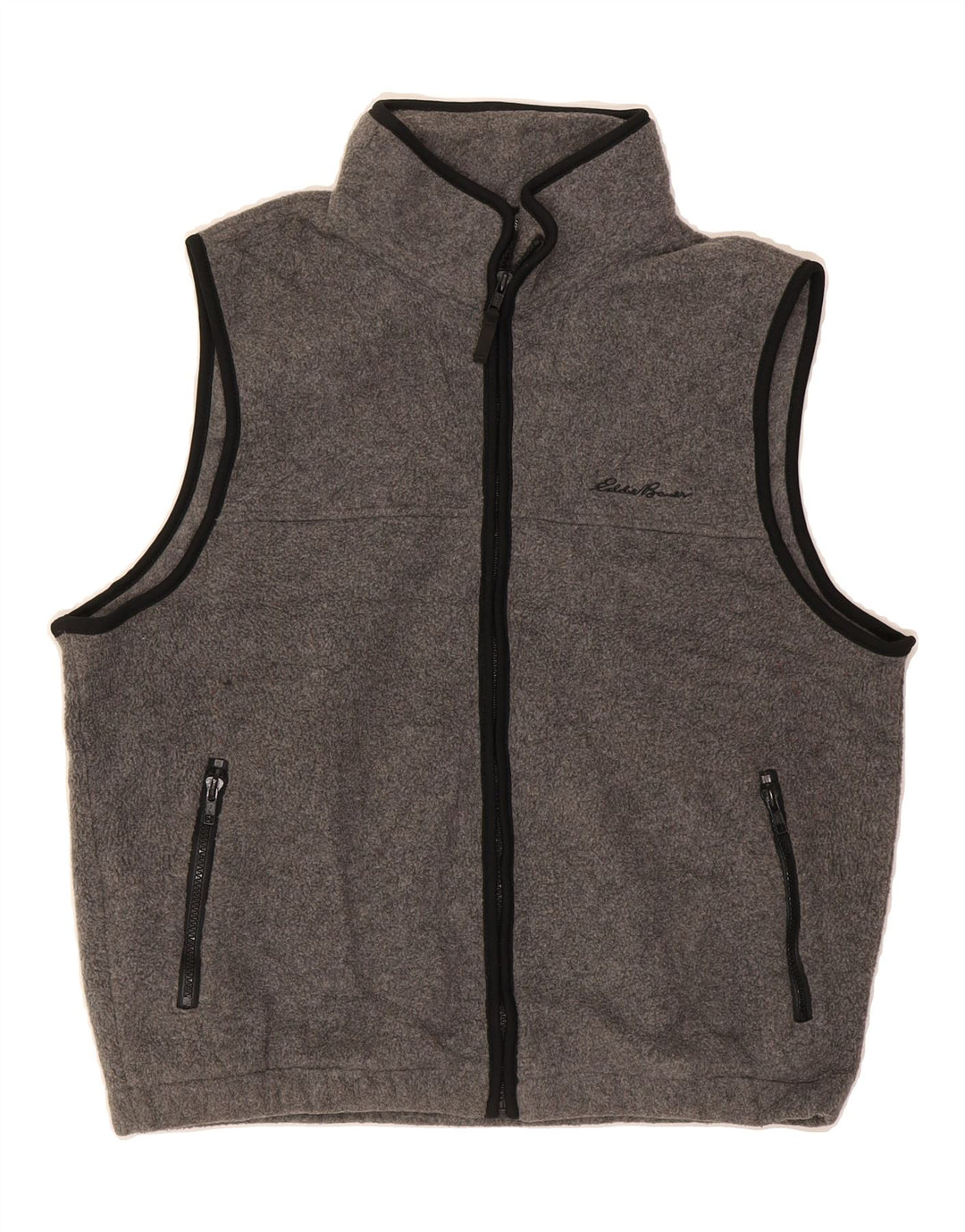 EDDIE BAUER Mens Fleece Gilet UK 38 Medium Grey Polyester Vintage Eddie Bauer and Second-Hand Eddie Bauer from Messina Hembry 