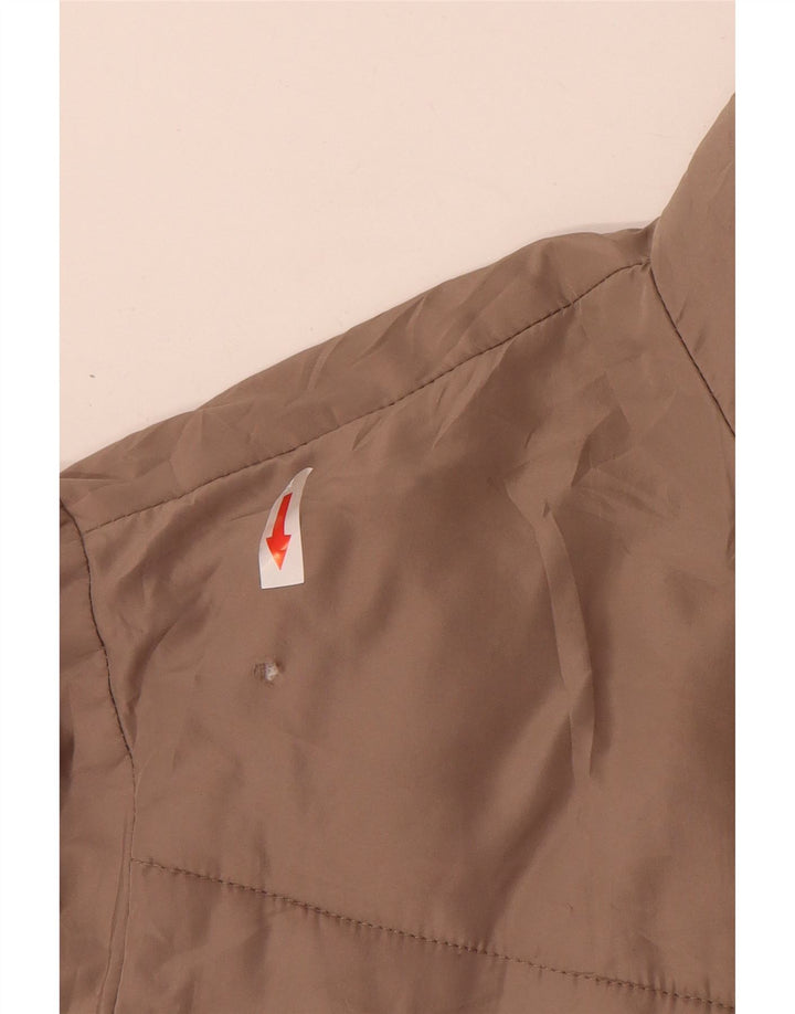 Женская укороченная стеганая куртка оверсайз с капюшоном Zara UK 20 2XL, бежевый полиэстер