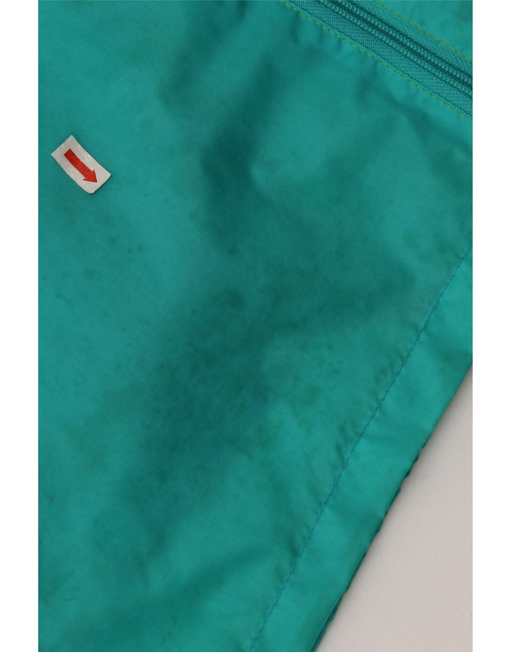 Мужская дождевик с капюшоном J Jeantex UK 38, средний зеленый полиамид с цветными блоками