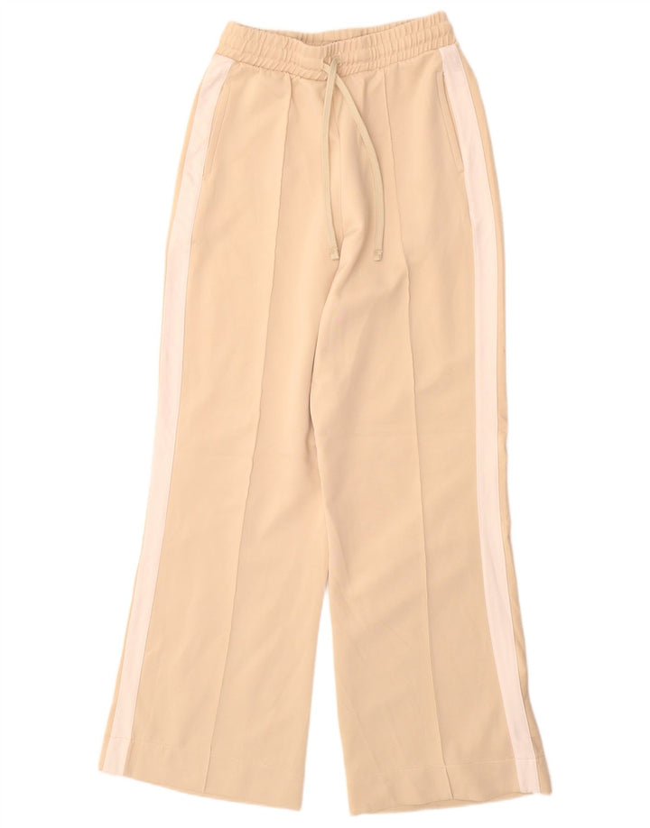 Женские спортивные брюки Zara UK 12, средние, бежевые, цветные блоки