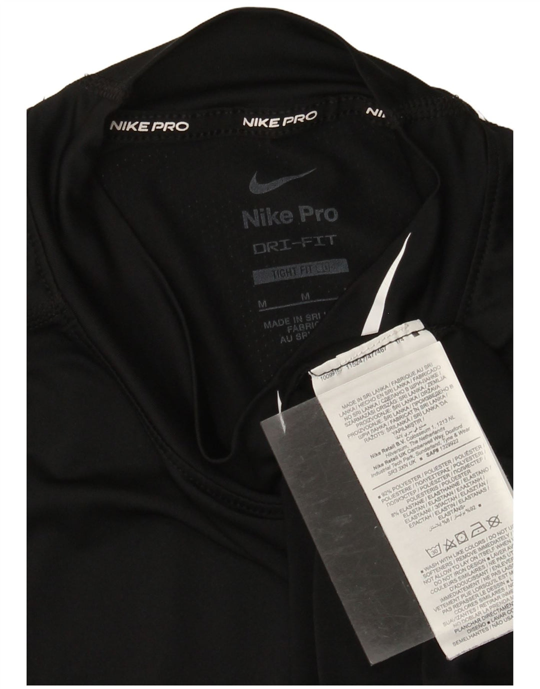 Мужской топ с графикой Nike Dri Fit, длинный рукав, средний черный, полиэстер